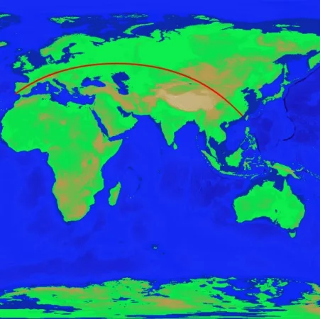 Langste route over land